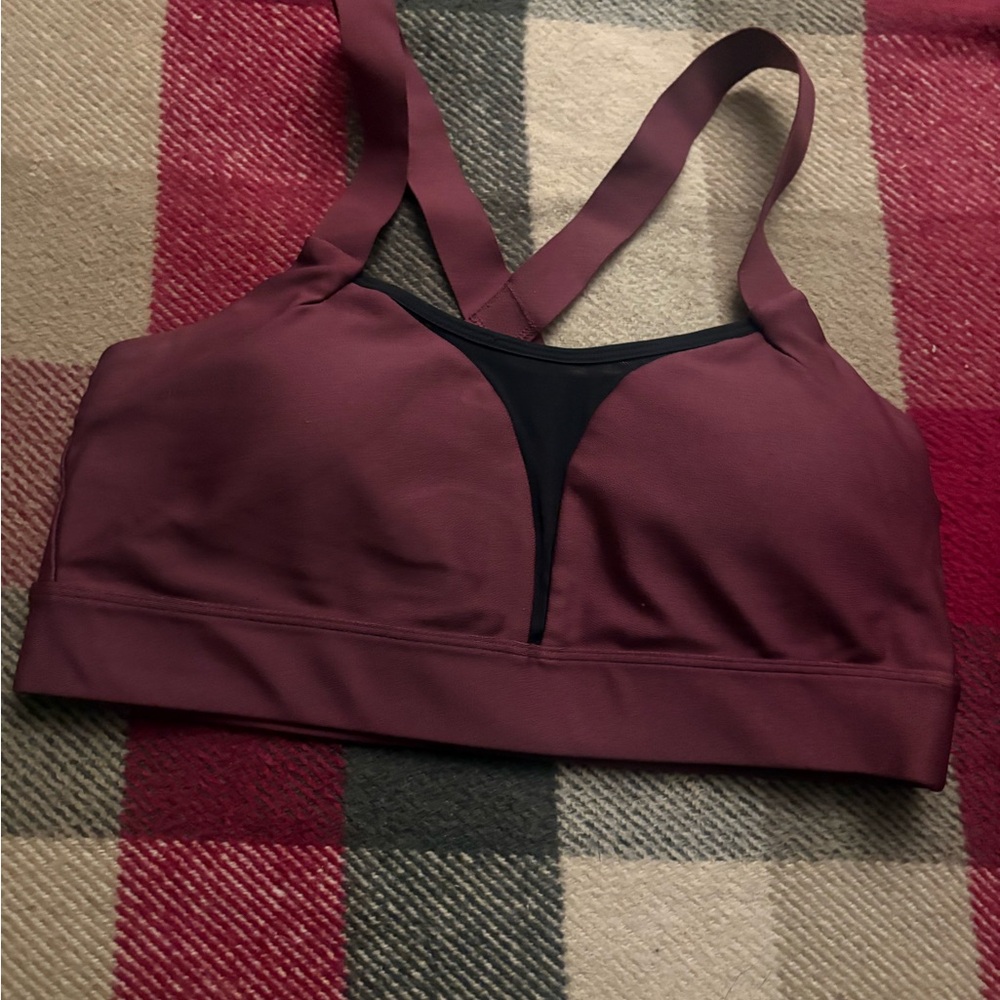 Under Armour Maroon and Black Sports Bra